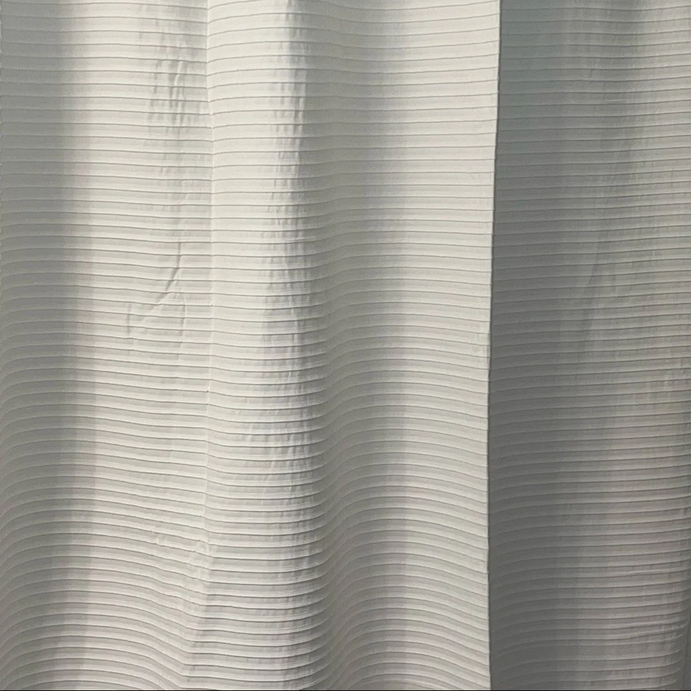 Ivory Shabby Chic Layered Shower Curtain 72”